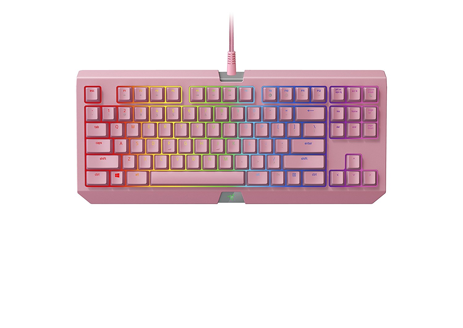 Bàn phím cơ RAZER BLACKWIDOW TOURNAMENT CHROMA V2 - Quartz Pink Edition